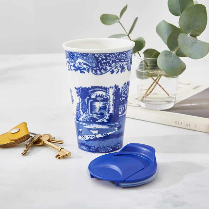 Spode Blue Italian Travel Mug - 8 oz