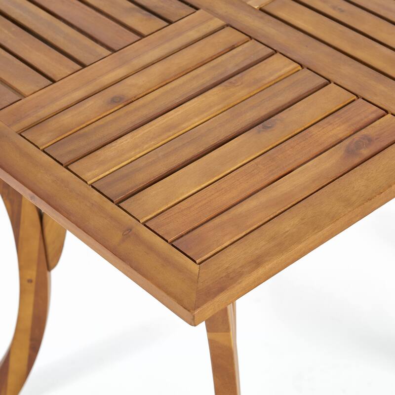 Outdoor Acacia Wood Square Dining Table