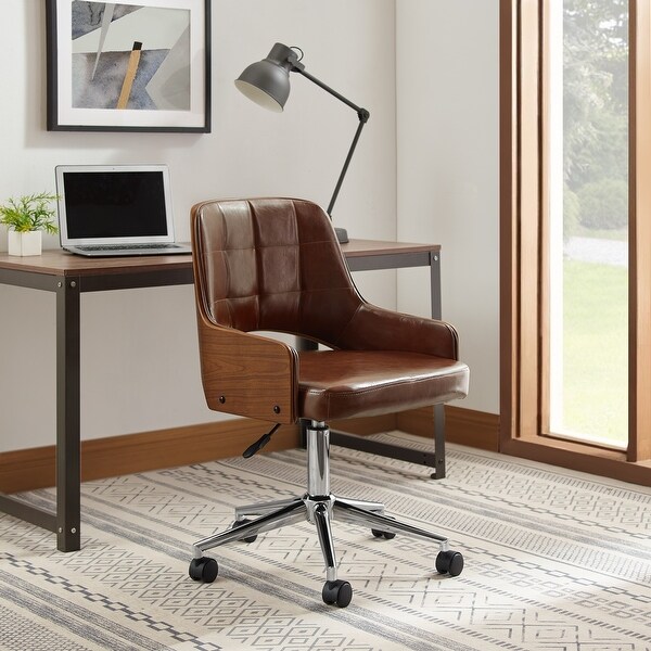 Art Leon Bentwood Back Adjust Height Home Office Chair Bed Bath