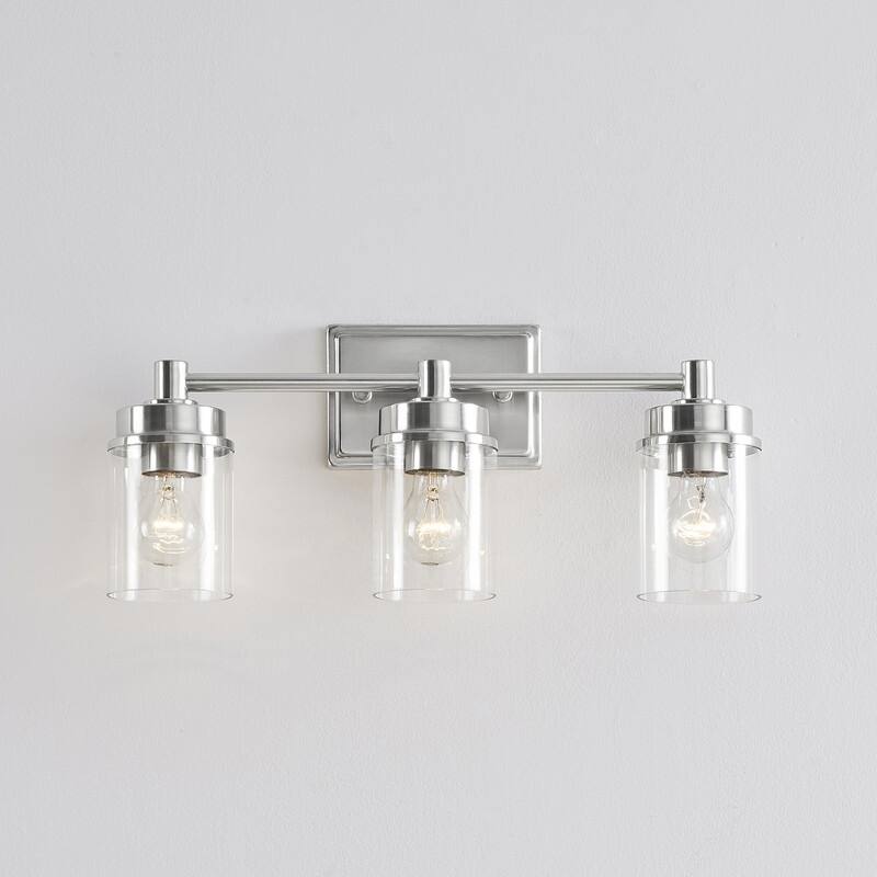 KAWOTI 3-light Modern Bathroom Vanity Light with Clear Glass