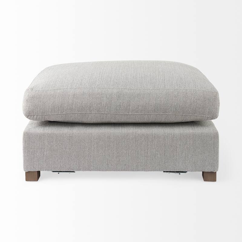 Valence 38.6L x 26.0W x 17.7H Light Gray 2/3 Ottoman Sectional Piece - 39.76 x27.95 x20.47