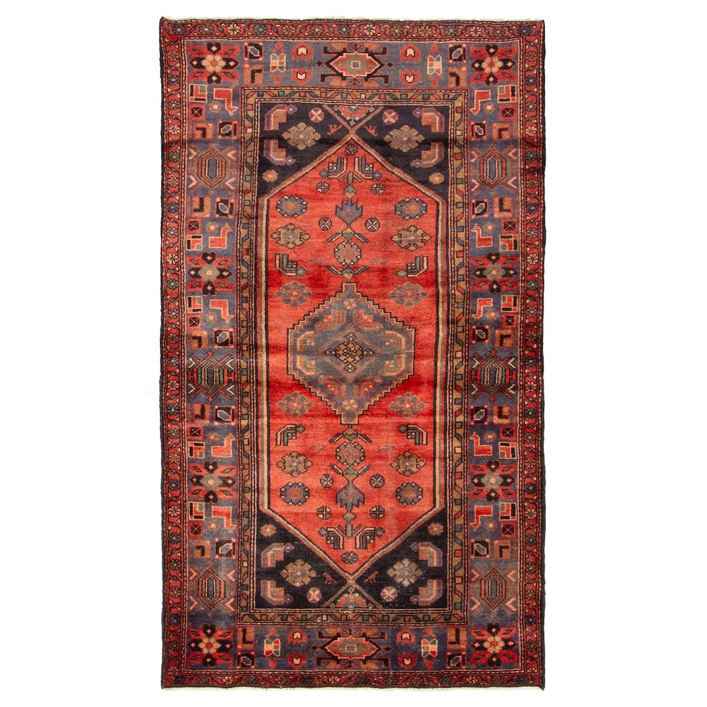 ECARPETGALLERY Hand-knotted Andelz Red Wool Rug - 3'11 x 6'10