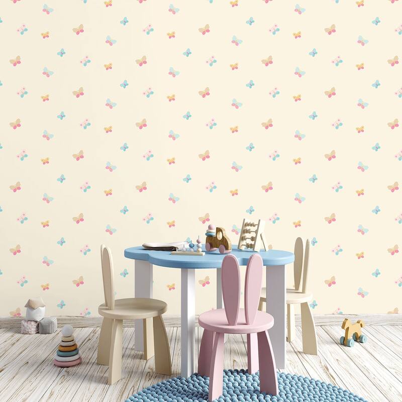 Galerie Wallcoverings Just 4 Kids 2 Butterflies Non-woven Matte Wallpaper Roll