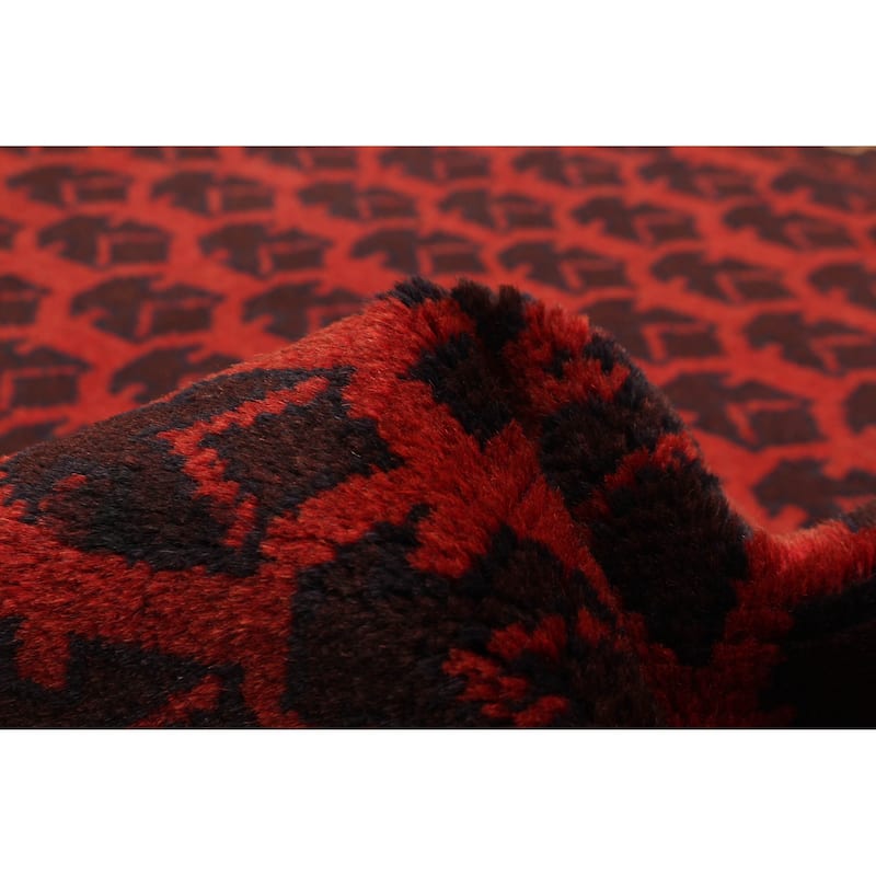 ECARPETGALLERY Hand-knotted Teimani Red Wool Rug - 3'3 x 6'5
