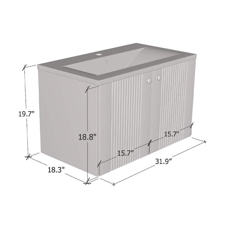 Borneo 04 Bathroom Vanity (32" Width)