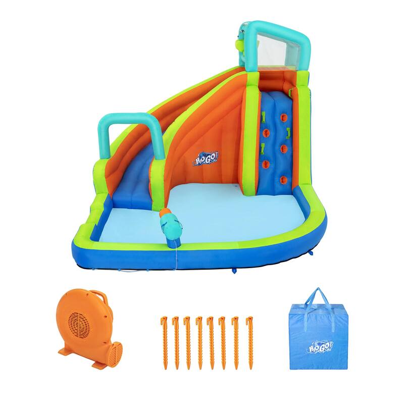 Bestway H2OGO! Turbo Splash Zone Inflatable Water Park with Slide & Soak Bucket - 47.9