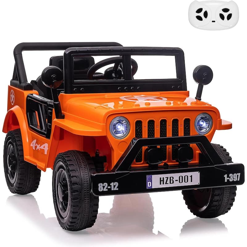 12V Kids Ride On Truck Car - Orange