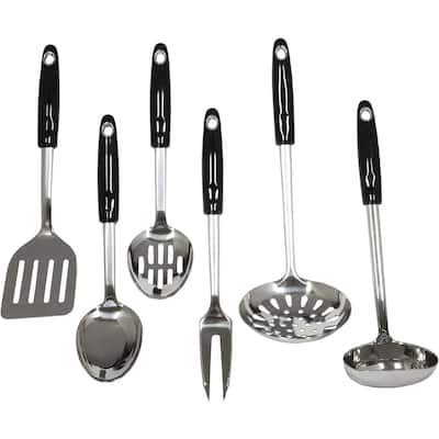 Chef Craft 6 Piece Heavy Duty Stainless Steel Kitchen Tool and Utensil Set