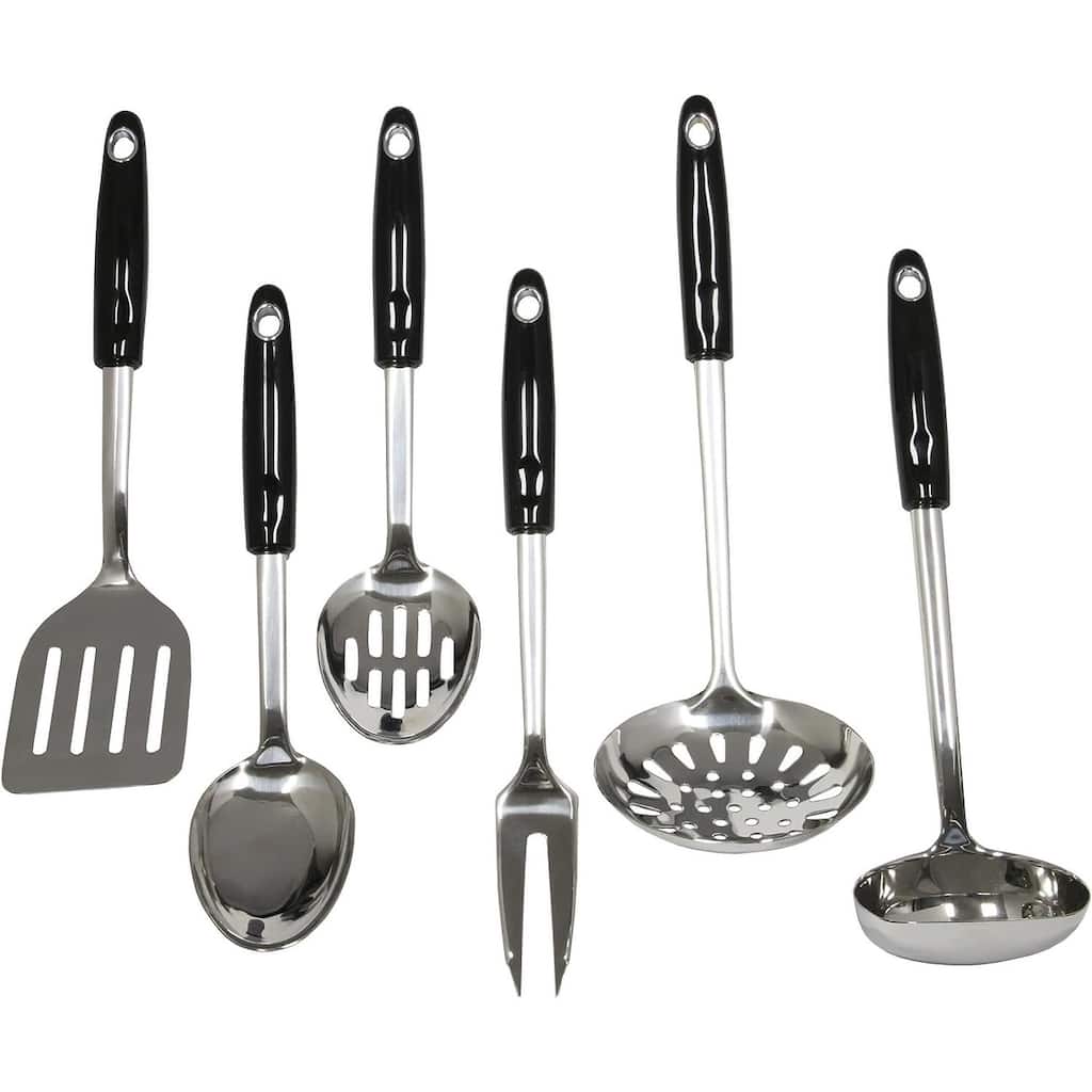 Chef Craft 6 Piece Heavy Duty Stainless Steel Kitchen Tool and Utensil Set