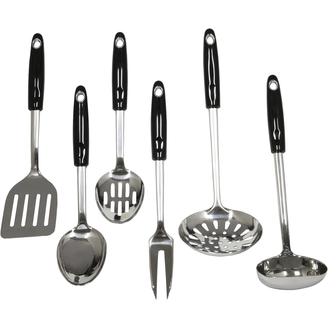 Chef Craft 6 Piece Heavy Duty Stainless Steel Kitchen Tool and Utensil Set