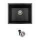 preview thumbnail 29 of 52, STYLISH 22 inch Composite Granite Dual Mount Kitchen Sink - 22" x 17.5" x 8.25"