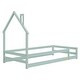 preview thumbnail 18 of 28, Twin Size Wood Bed Frame with House-shaped Headboard Floor bed with Fences