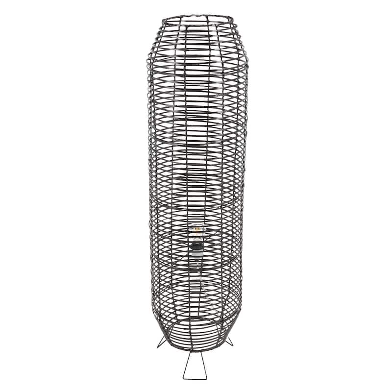 SAFAVIEH Lighting Wilde Tropical Coastal Boho 50-inch Floor Lamp - 13 in. W x 13 in. D x 50 in. H
