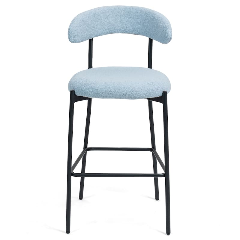 Upholstered Counter Height Bar Stools Side Chairs Set of 2