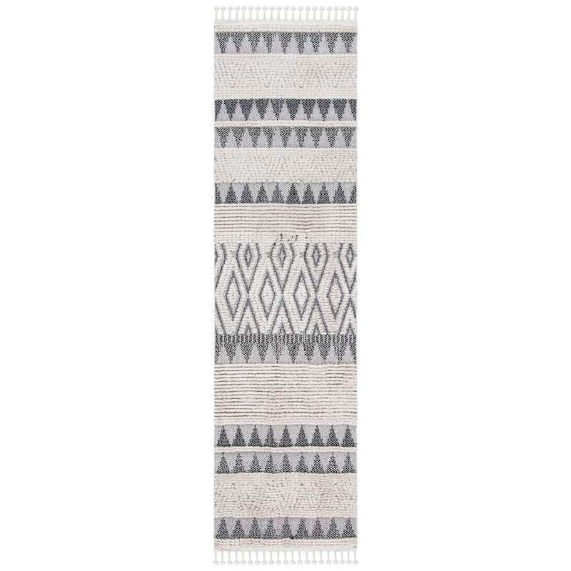 SAFAVIEH Marrakech Bohemian & Eclectic Waneta Oriental Ivory/Blue Polyester Rug