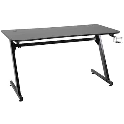 HomCom 55-inch Metallic Gaming Desk