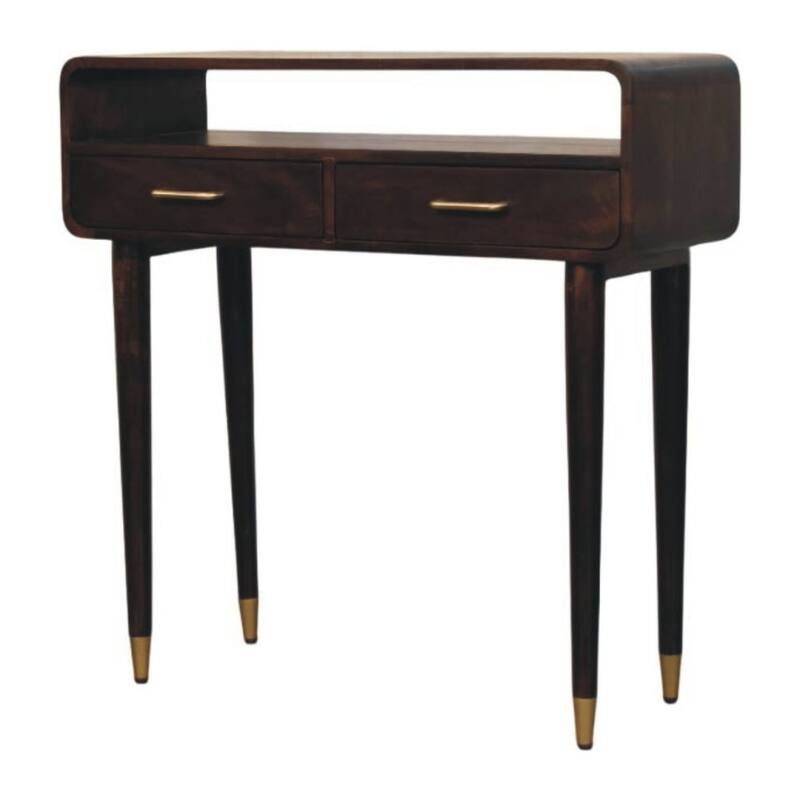 Artisan Furniture Solid Wood Astor 2-Drawer Nightstand ,Brown