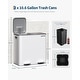 preview thumbnail 2 of 4, Garvee 2 x 10.6 gal Stainless Steel Double Trash Can, Recycle Bin Combo with Lid for Kitchen