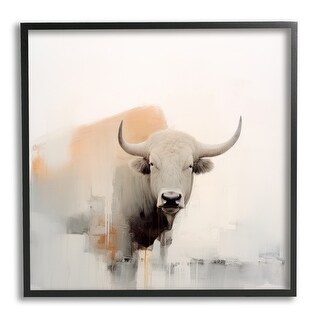 Stupell Abstract Country Cattle Framed Giclee Art Design by Irena Orlov ...