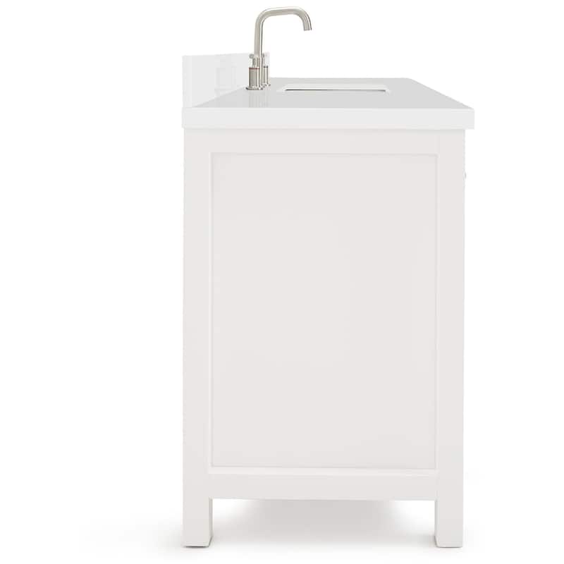 Ariel H061SWQRVO Bristol 61" Free Standing Single Rectangular Basin