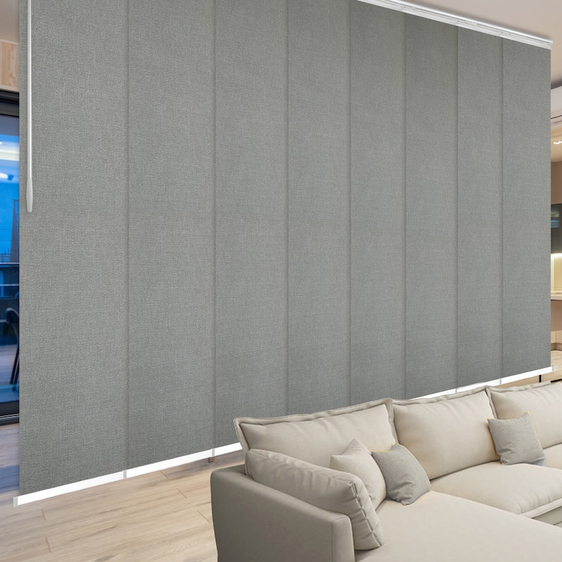 InStyleDesign Lucinda 8-Panel Double Rail White Panel Track Extendable 130"-175"W x 94"H, Panel width 23.5"