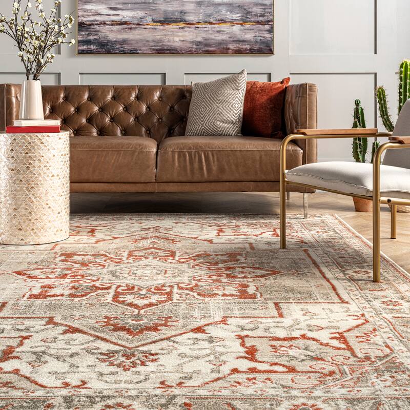 Nuloom Charlotte Faded Medallion Area Rug