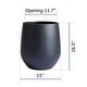 preview thumbnail 24 of 28, DreamPatio La Mirada 1-piece Fiberstone Tapered Planter for Indoor/Outdoor 15x15x16.5 - Black