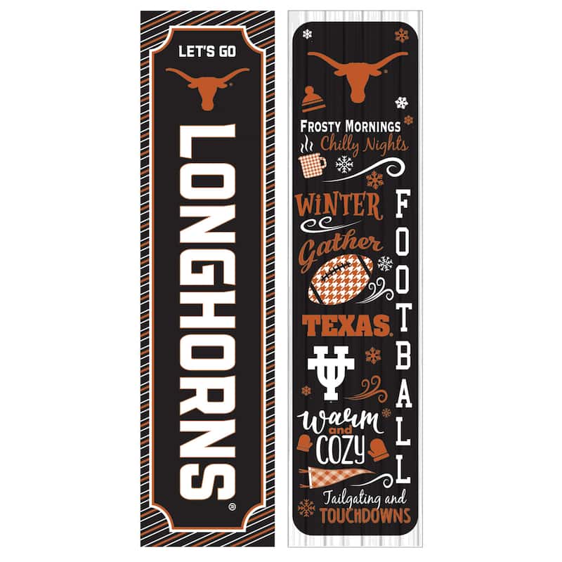 47" Double Sided Seasonal Porch Leaner, University of Texas - 47" x 11.25"
