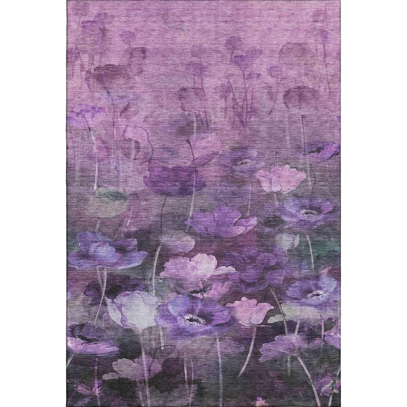 Premium Washable Super Soft Contemporary Floral Mayfield Rug