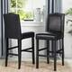 Glitzhome 45"H Faux Leather Counter Bar Stool Pub/ Bar chairs(Set of 2) with Back