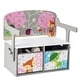 preview thumbnail 3 of 21, 3 in 1 Kids Convertible Activity Bench with 2 Removable Fabric Bins - 21" x 22" x 58"