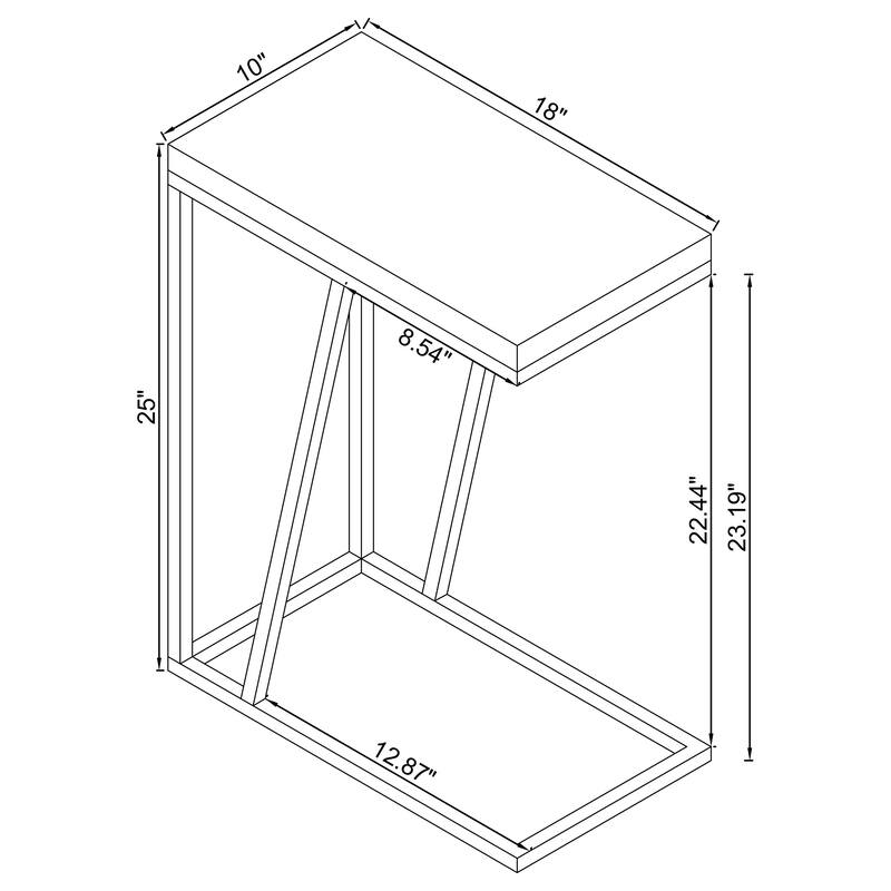 Sergio Engineered Wood C-Shaped Side Table