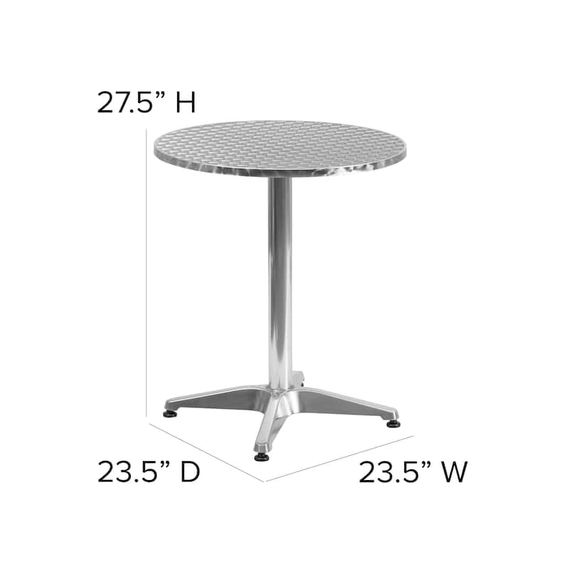 Aluminum/ Stainless Steel 23.5-inch Round Indoor/ Outdoor Table