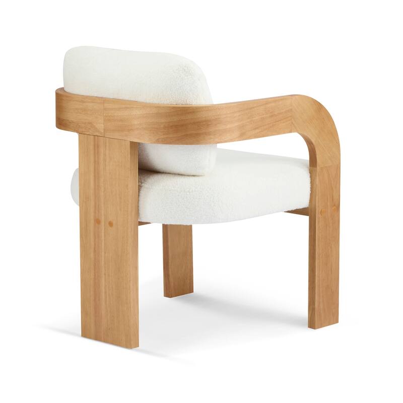 2-Pack Dining Chairs with Pillow Back, Solid Wood Frame