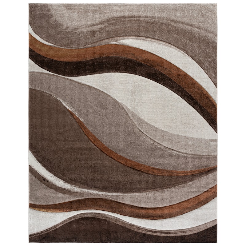 SAFAVIEH Hollywood Zohreh Mid-Century Modern Abstract Rug - 8' x 10' - Beige/Brown