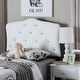 preview thumbnail 8 of 6, Baxton Studio Rhoda Modern and Contemporary Twin Size Faux Leather Upholstered Button-tufted Scalloped Headboard White