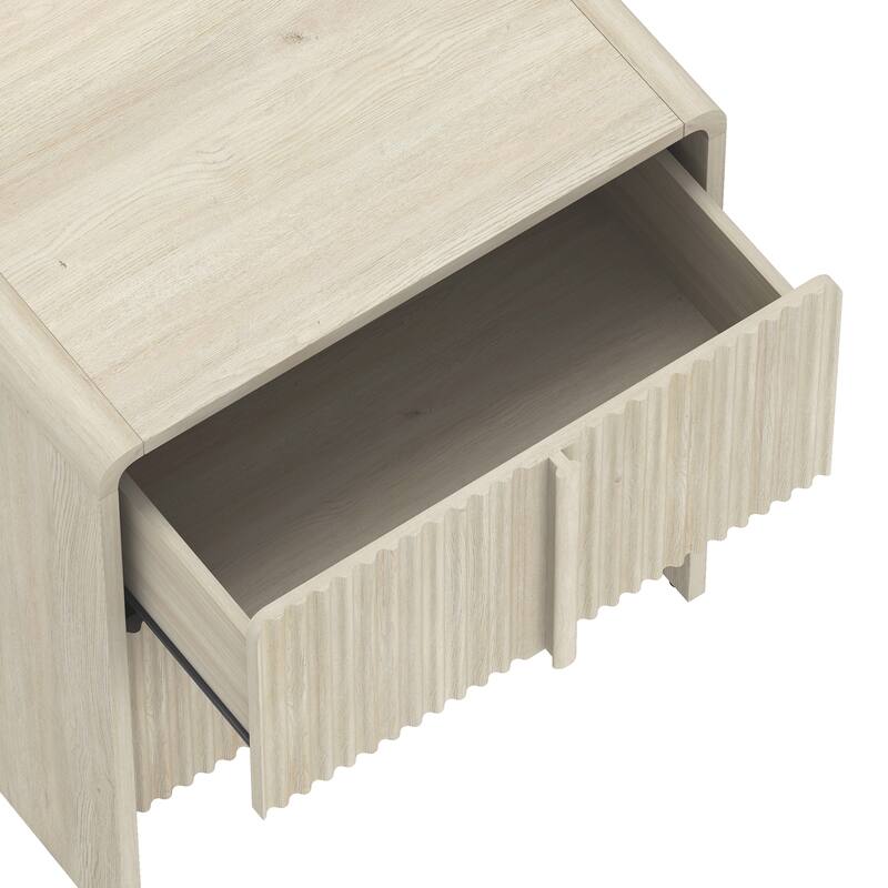 Novara 22 In 2 Drawer Bedroom Nightstand