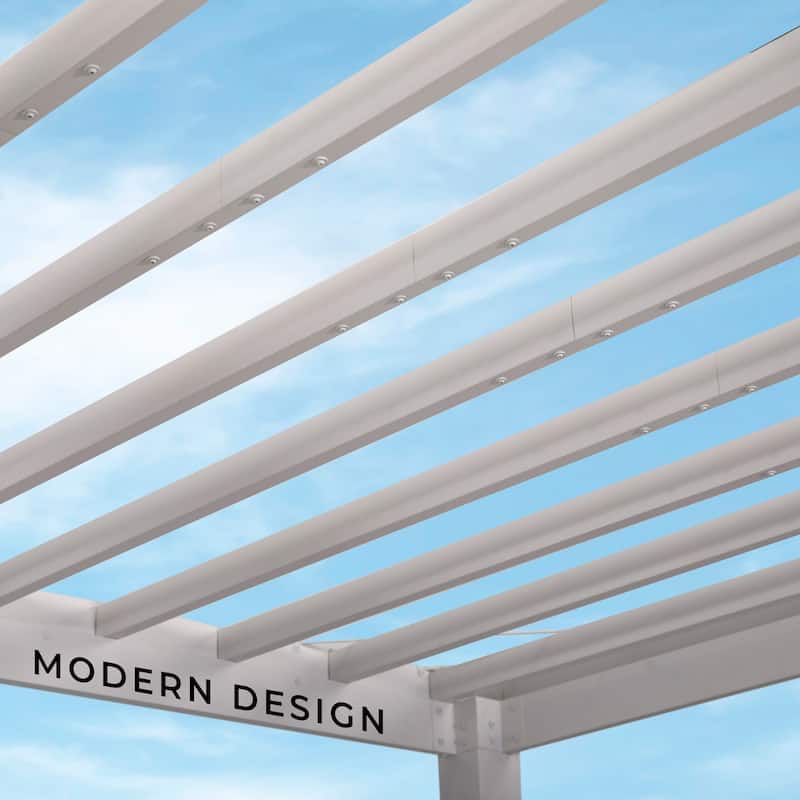 Backyard Discovery Windham 14x10' Galvanized Steel Pergola with Canopy
