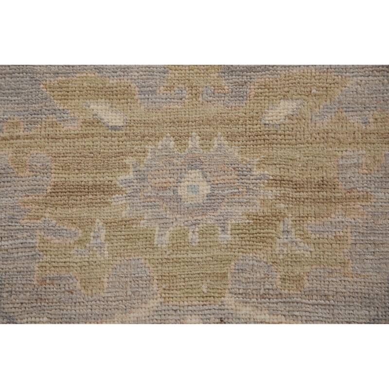 Hand Knotted Oriental 100% Wool Carpet Transitional All-Over Greys & Charcoal Oushak Area Rug - 9' 9'' X 8' 1''
