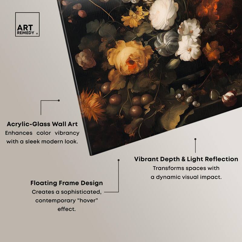 Shadowed Petal Secrets II Acrylic by Art Remedy, Ready to Hang