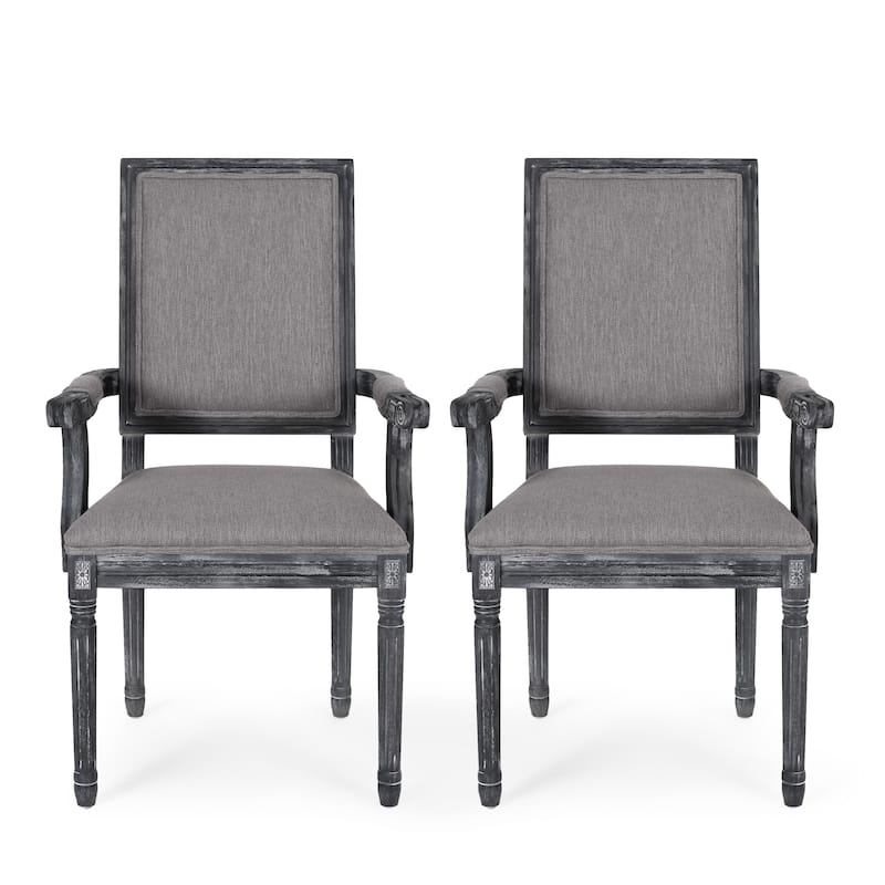 Maria French Country Upholstered Dining Chairs by Christopher Knight Home - 23.75" L x 23.75" W x 39.75" H