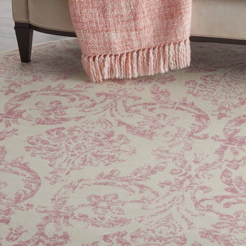 Nourison Jubilant Vintage Farmhouse Damask Area Rug