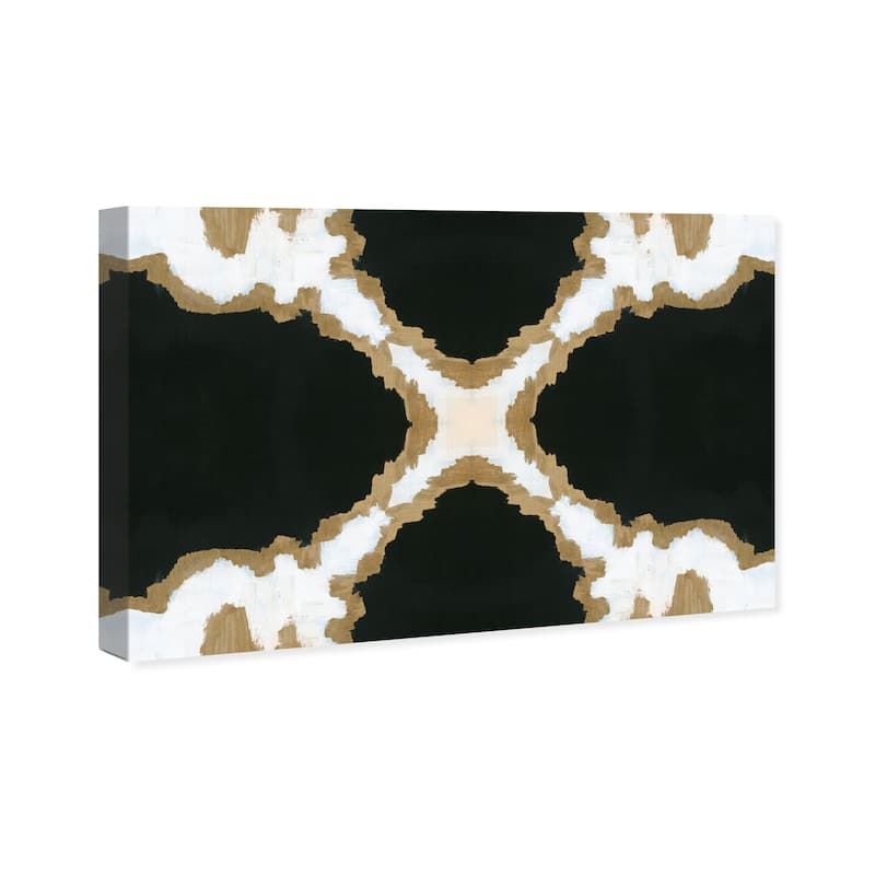 Wynwood Studio Canvas Abstract Mis Montanas Black and Metallic Gold Modern & Contemporary Wall Art Canvas Print