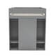 preview thumbnail 11 of 12, Full Loft Bed Solid Wood Structure Slats Loft Bed with All-in-One Desk Drawers ,Guardrail, and Sliding Doors Cabinet - Grey