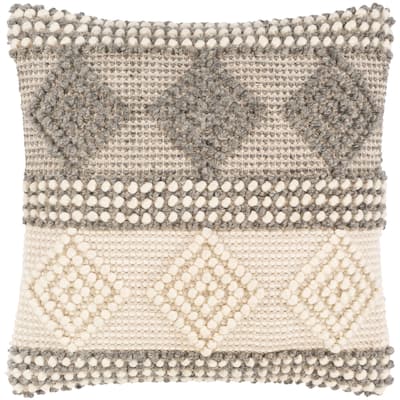Haya Textured Handwoven Bohemian Throw Pillow