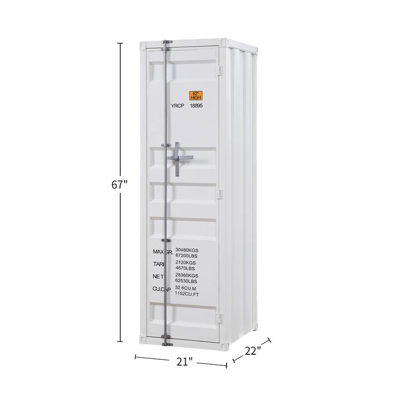Metal Frame Wardrobe with Single Door