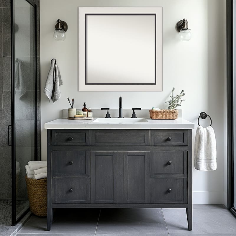 Ellie Non-Beveled Framed Bathroom Vanity Wall Mirror