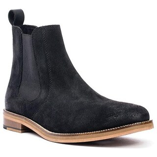Shop Crevo Men S Denham Chelsea Boot Black Suede Overstock 12278697