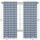 preview thumbnail 5 of 3, Navy Buffalo Plaid Check 84-inch Window Treatment Curtain Panel Pair - Blue White Woodland Rustic Country Farmhouse Lumberjack