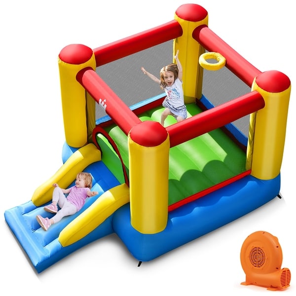 slide 2 of 10, Costway Inflatable Bouncer Kids Slide Bounce House for Indoor Outdoor - 6.5ft (L) X 8.3ft (D) X 5.2ft (H) 6.5ft (L) X 8.3ft (D) X 5.2ft (H)